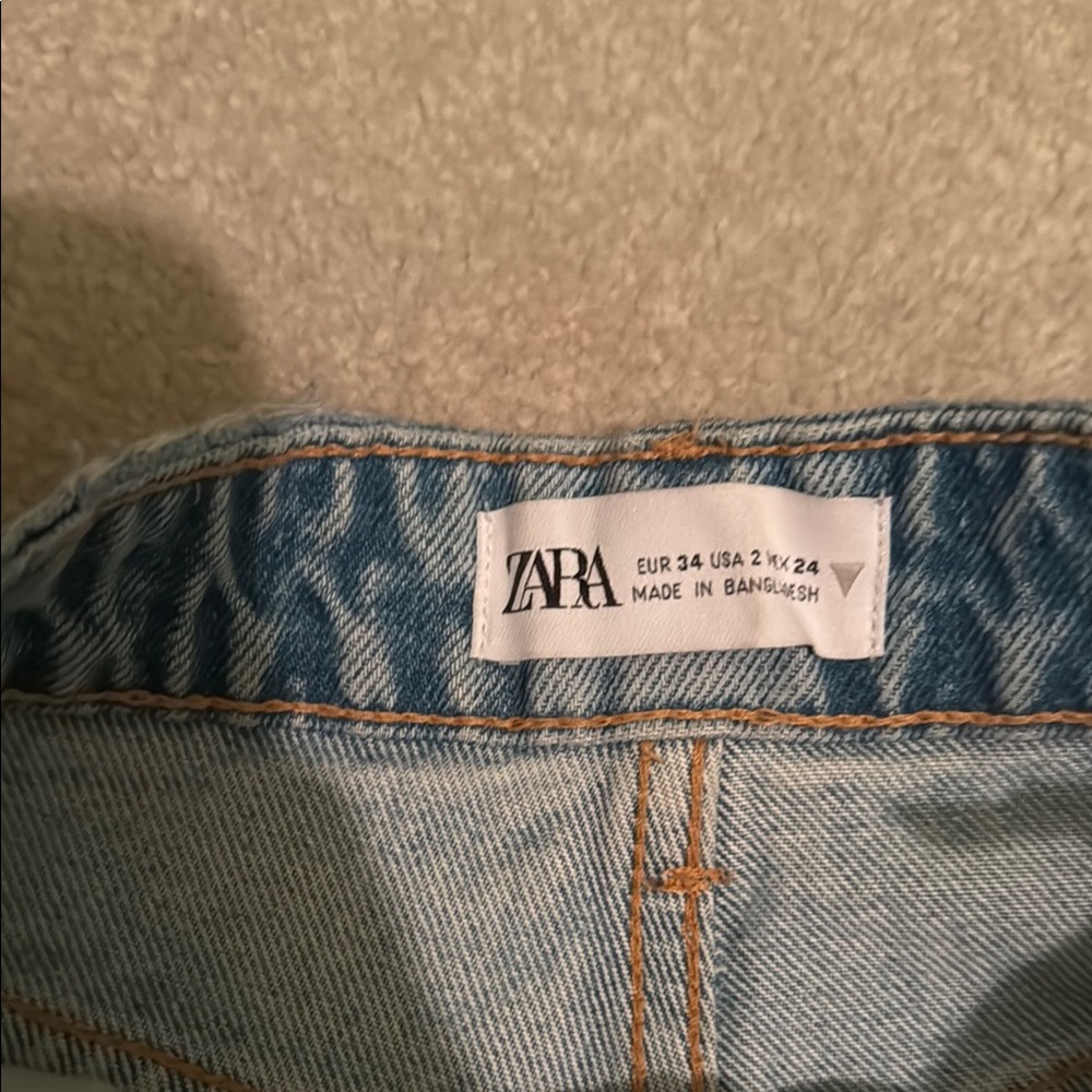 Zara Blue High-Waisted Jeans - Picture 3 of 6